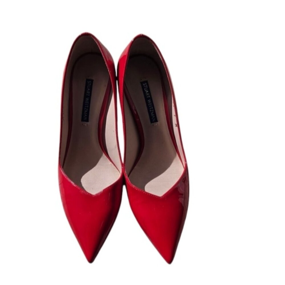 Stuart Weitzman Women's Red Patent Leather Pumps